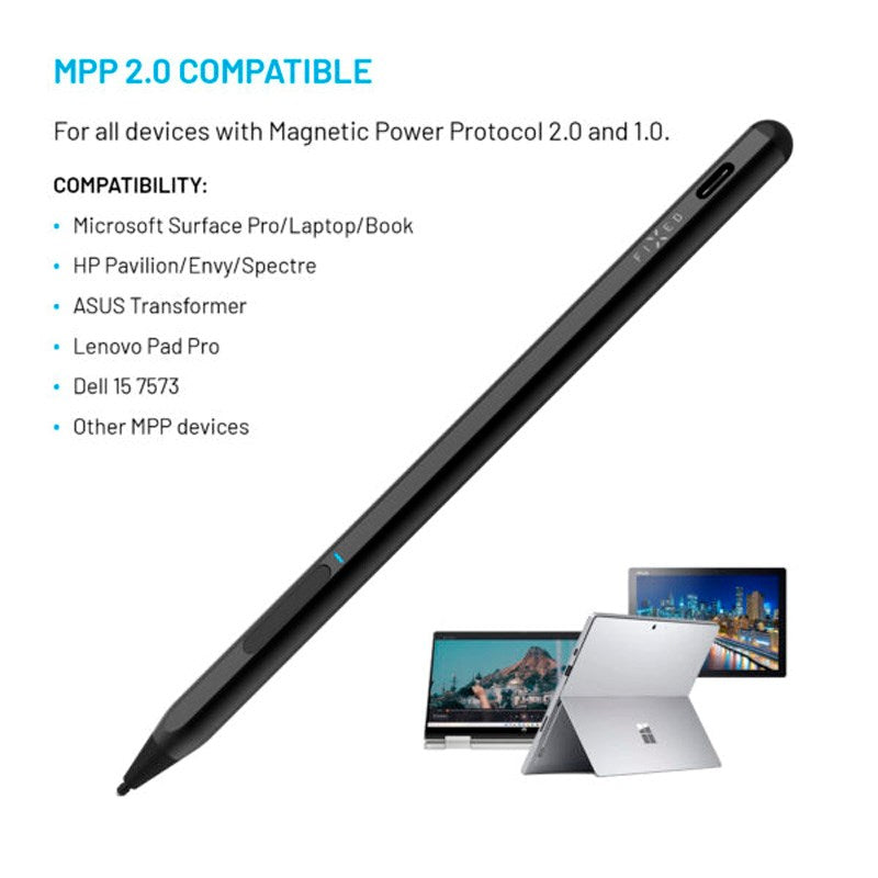 Fixed Graphite Active Stylus Pen for MPP-Compatible Devices - Black