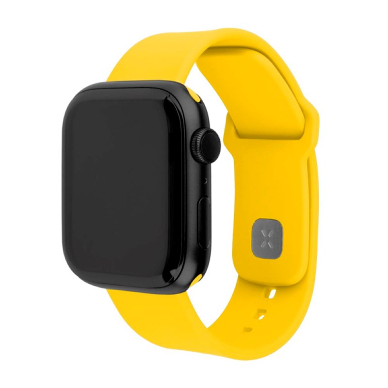 Apple Watch (38 / 40 / SE / 41 / 42mm) Fixed Sporty Silicone Strap Set - Yellow