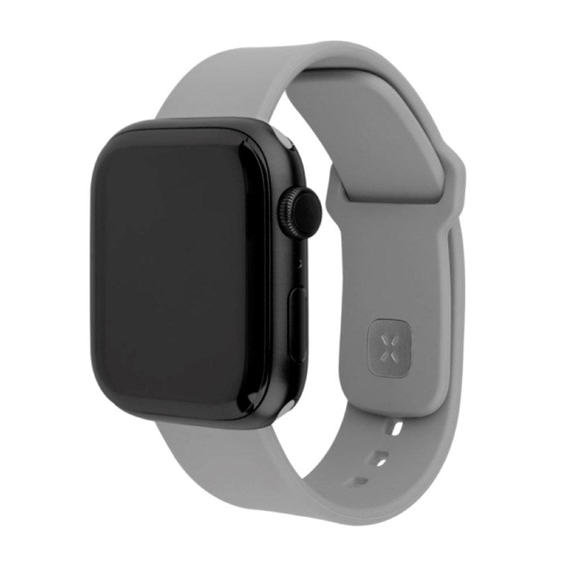 Apple Watch (38 / 40 / SE / 41 / 42mm) Fixed Sporty Silicone Strap Set - Light Grey
