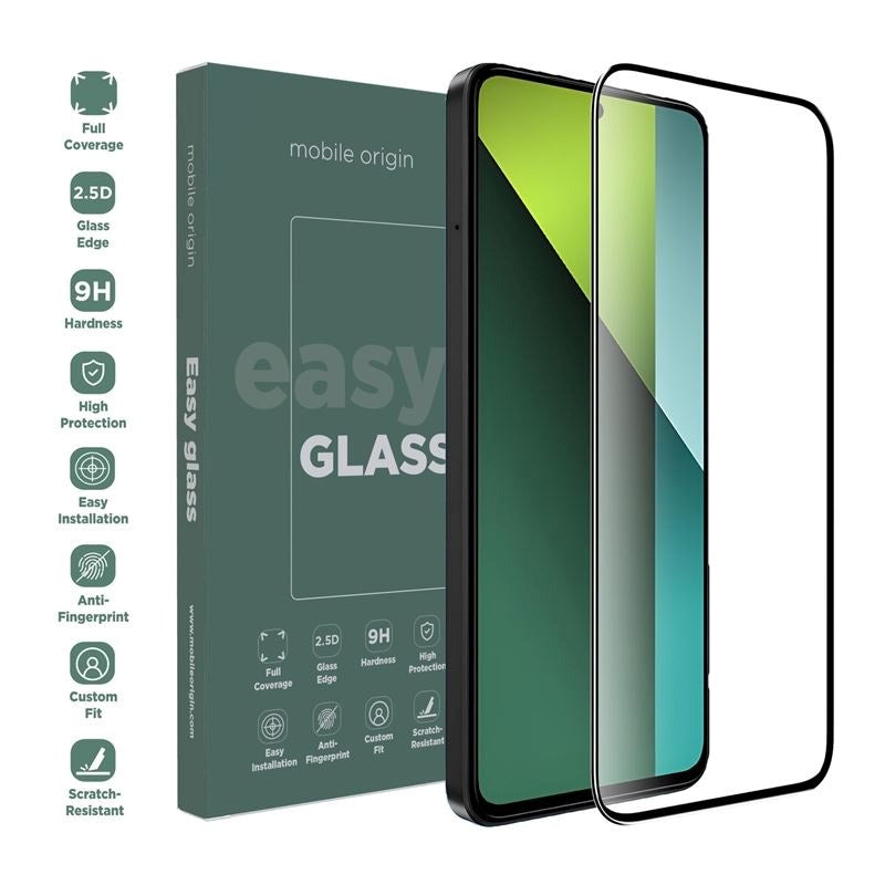 Xiaomi Redmi Note 13 Pro (5G) Mobile Origin EasyGlass Screen Protector - Transparent / Black Edge