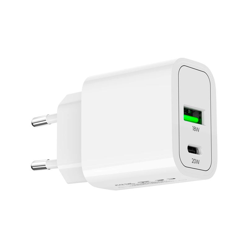 Mobile Origin MO12 20W Wall Charger with 1x USB-A & 1x USB-C - White