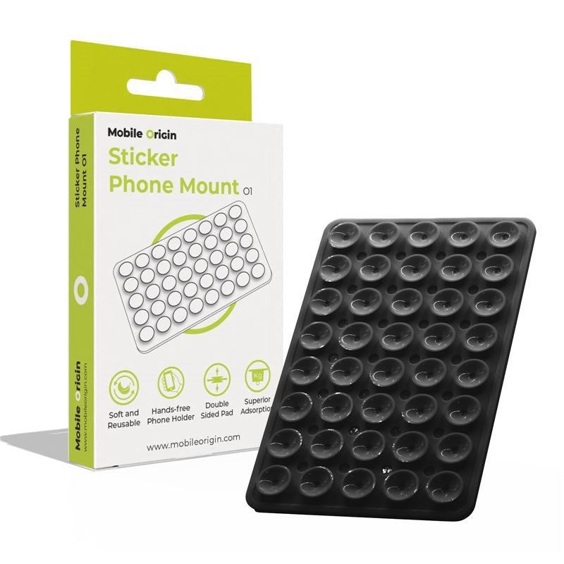 Mobile Origin Silicone Suction Cup Phone Holder - Black