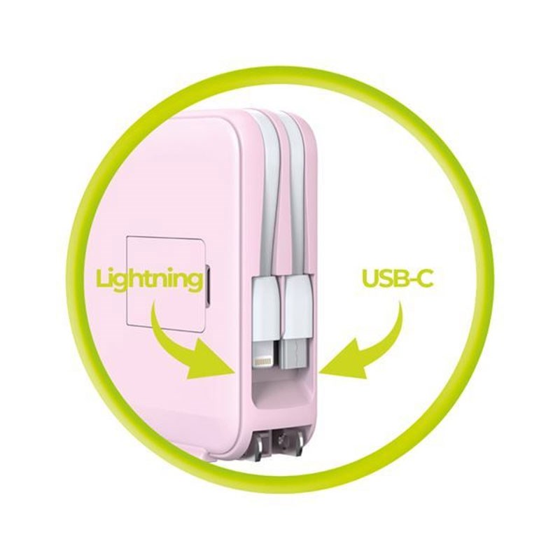 Mobile Origin PowerBank Travel Charger 10.000 mAh – MagSafe Compatible – Pink