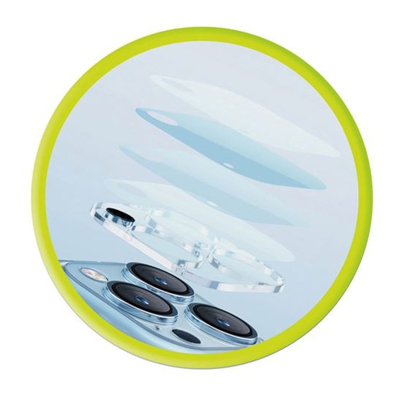 iPhone Air Mobile Origin Tempered Glass Camera Lens Protection - Transparent / Black Edge