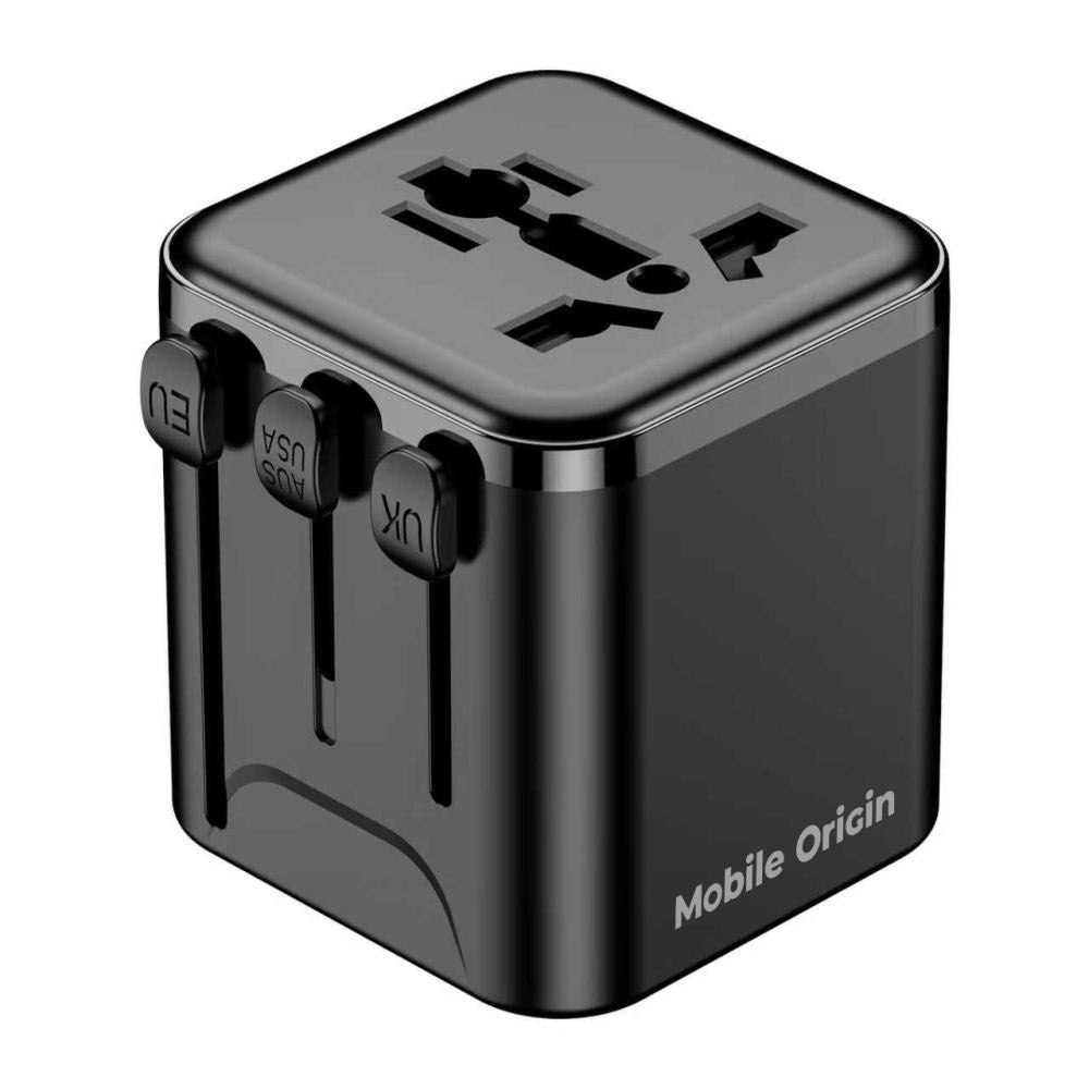 Mobile Origin 30W Universal Travel Adapter EU/UK/US/AUS - Black