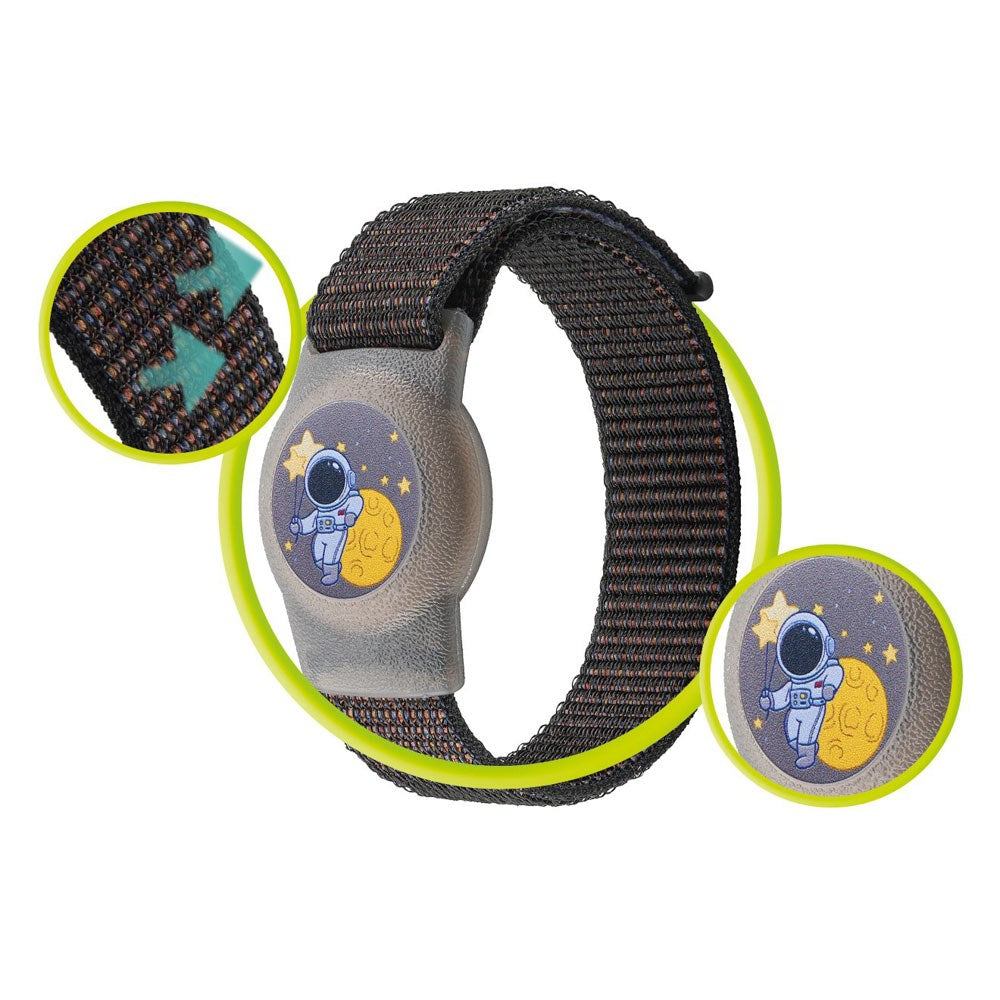 Mobile Origin Apple AirTag Nylon Strap for Kids - Black Astronaut