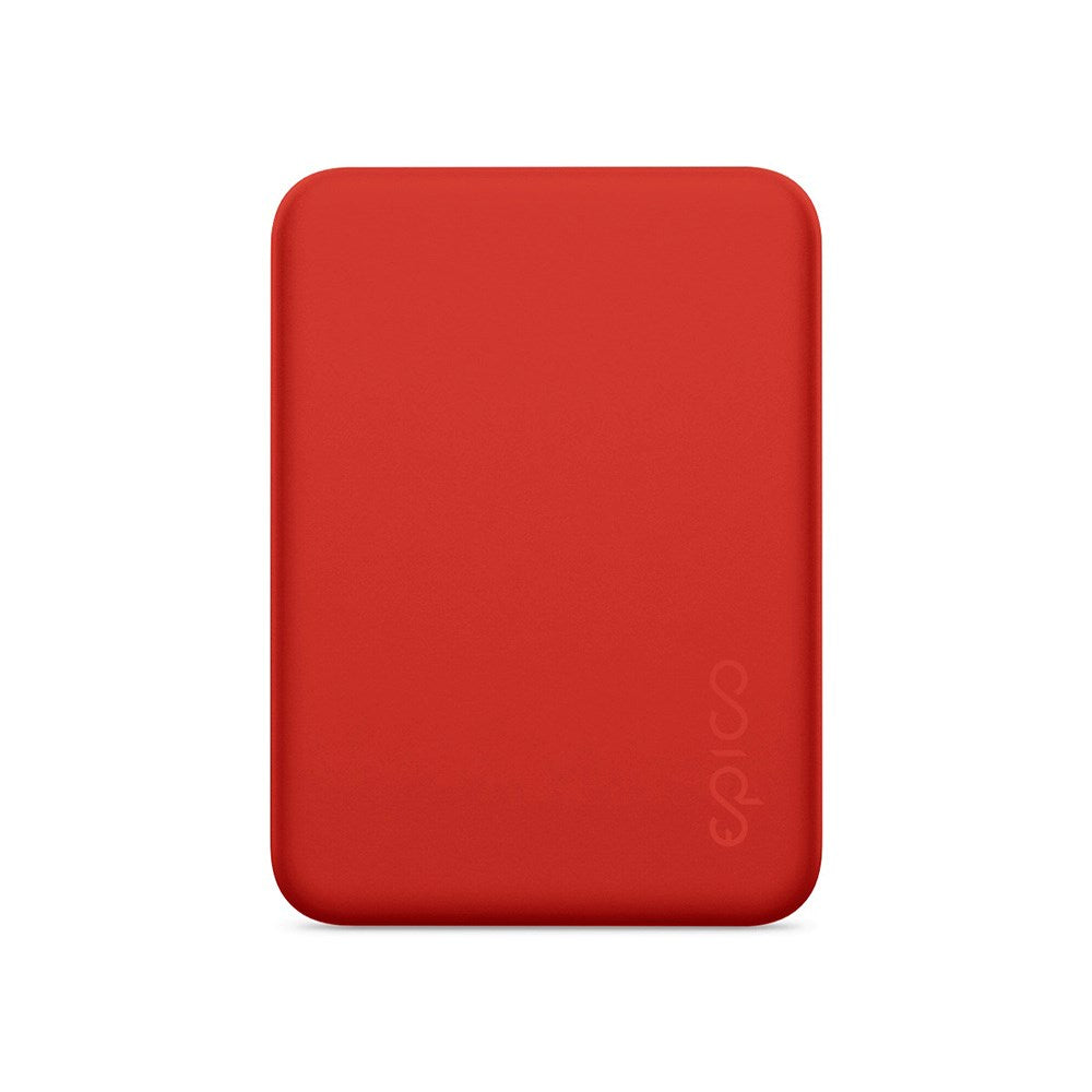 Epico 15W Wireless Magnetic Powerbank 4,200 mAh w. USB-C & Lightning Cable - MagSafe Compatible - Red