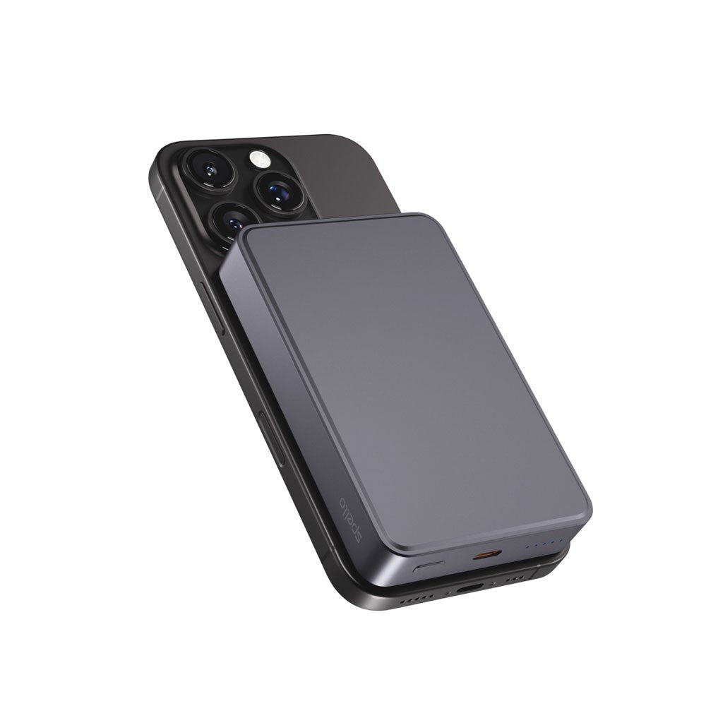 Spello ForcePack 10,000mAh Magnetic Power Bank 15W - MagSafe Compatible - Dark Grey