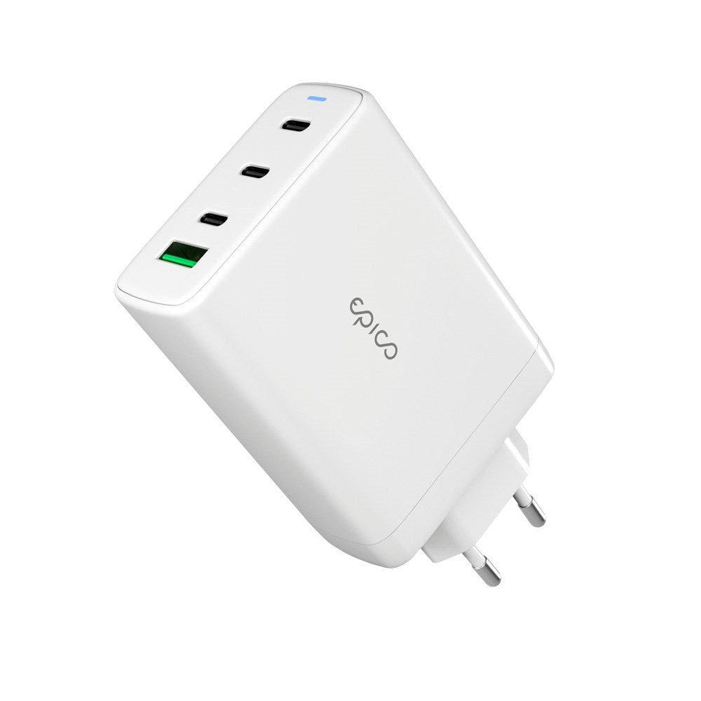 Epico UltraBoost GaN 140W Wall Charger with 3x USB-C & 1x USB-A - White