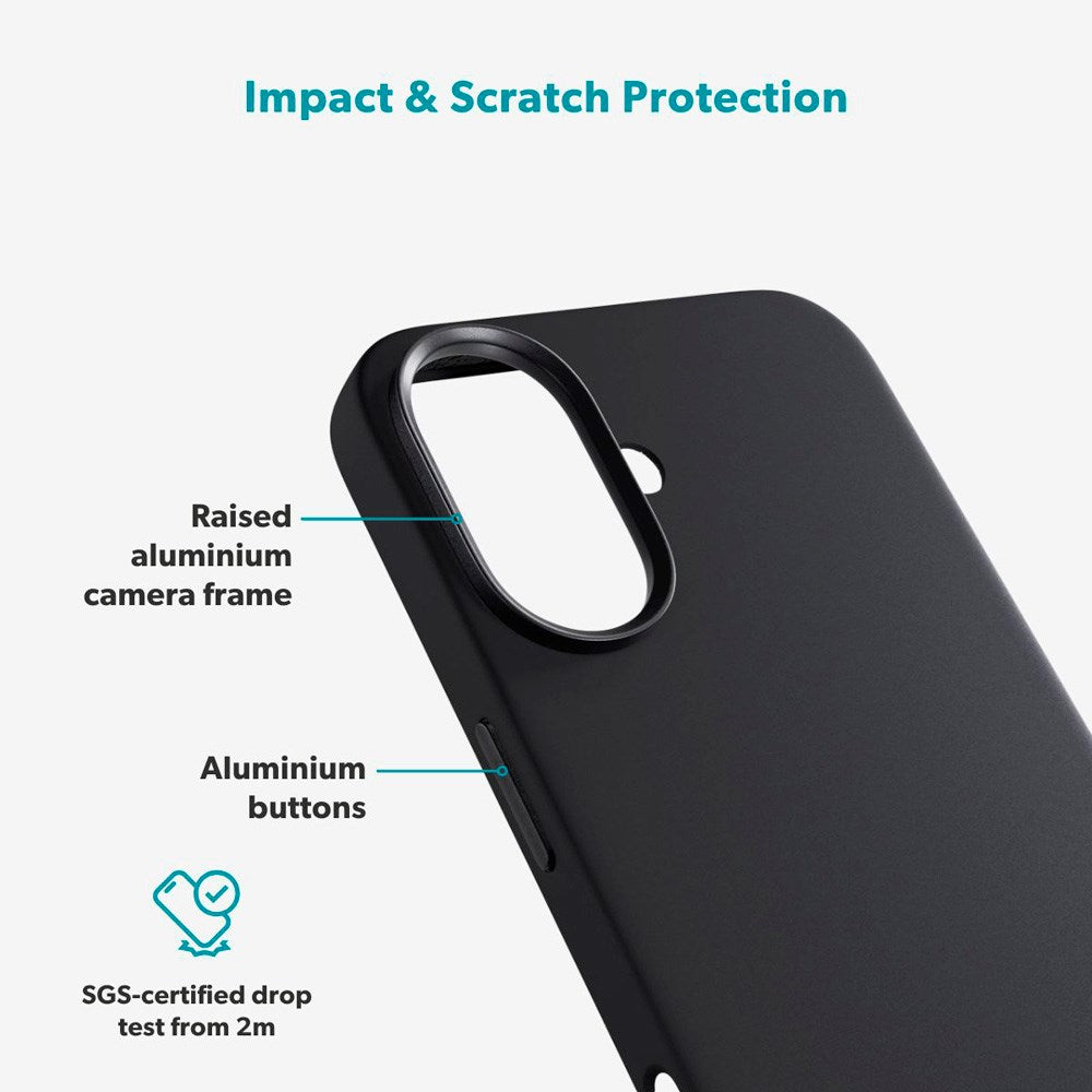 iPhone 17 Epico Silicone Pro Mag+ Case - MagSafe Compatible - Black