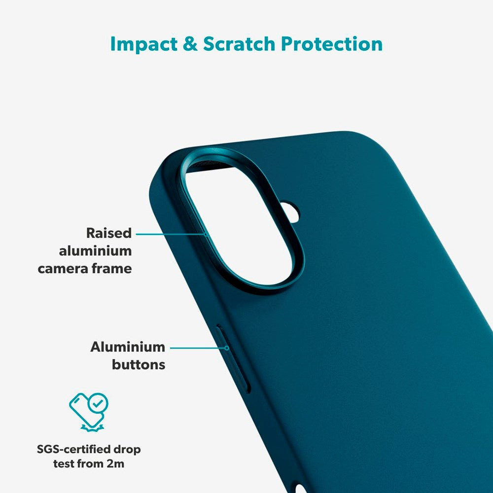 iPhone 17 Epico Silicone Pro Mag+ Case - MagSafe Compatible - Petrol Blue