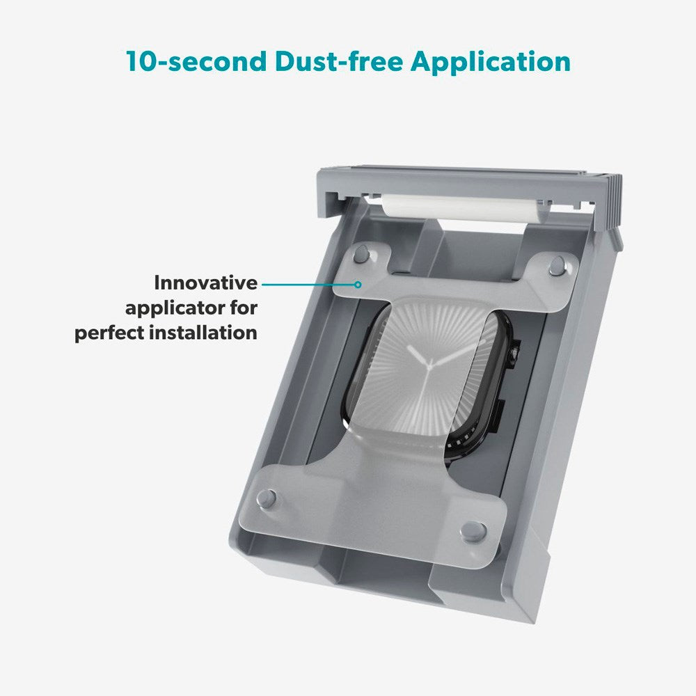 Apple Watch SE / 6 / 5 / 4 (40mm) Epico 3D+ Flexiglass with Installation Frame - Transparent / Black Edge