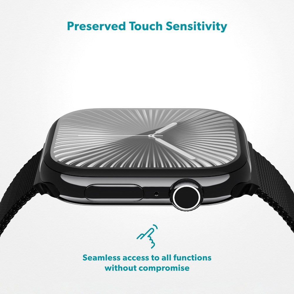 Apple Watch SE / 6 / 5 / 4 (40mm) Epico 3D+ Flexiglass with Installation Frame - Transparent / Black Edge