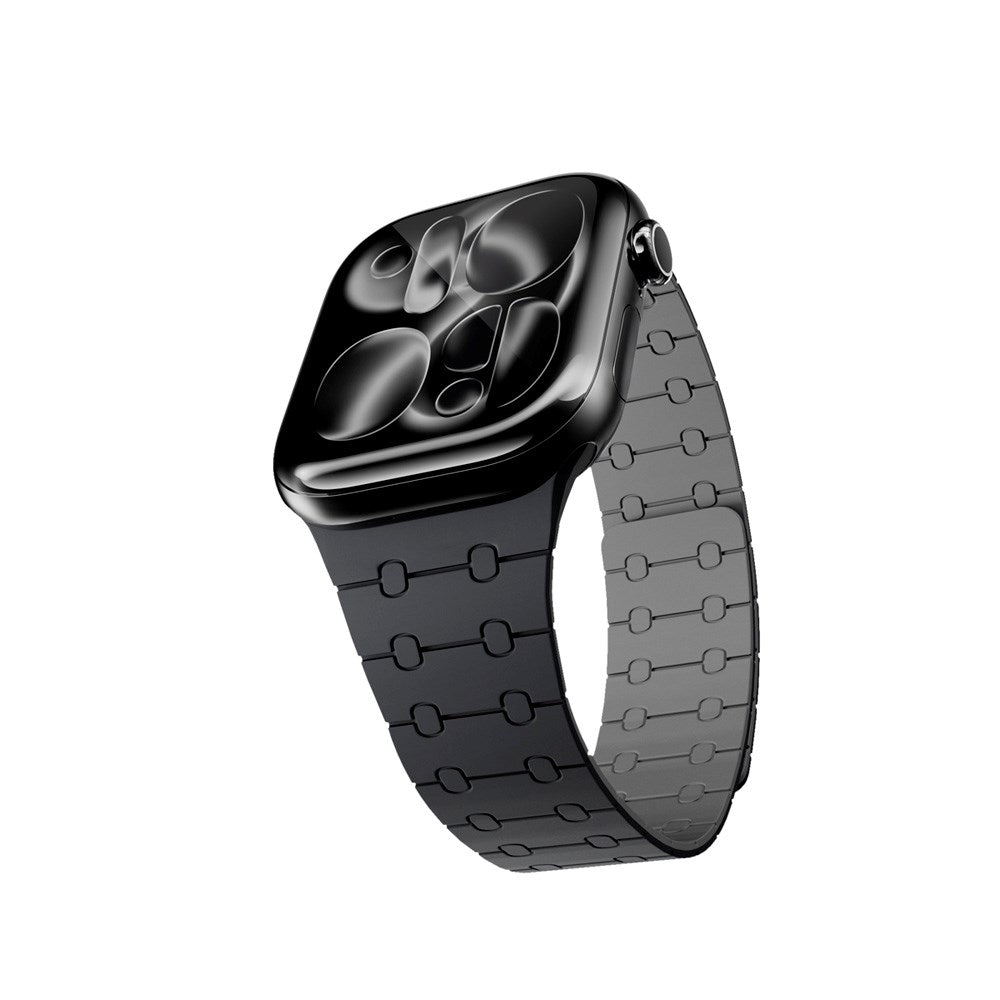 Apple Watch (38/40/SE/41/42) Epico Magnetic+ Silicone Watch Strap - Black / Grey