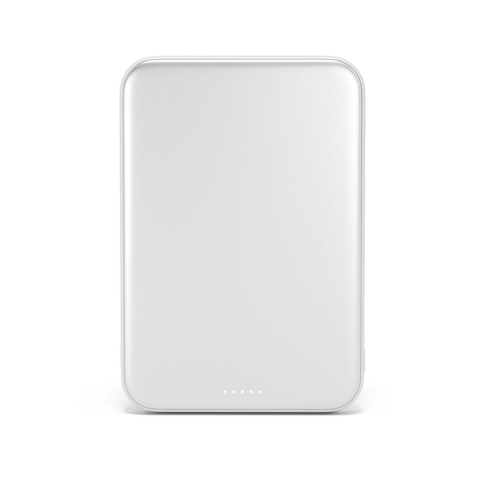 Epico UltraPack EM55 Slim Alu Mag+ Wireless PowerBank - 25W & 5000mAh - Qi2 / MagSafe Compatible - Silver