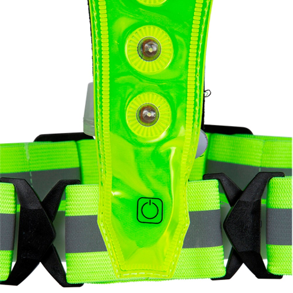 Bee-Safe Reflective Running Vest with Light & Phone Pocket - Yellow