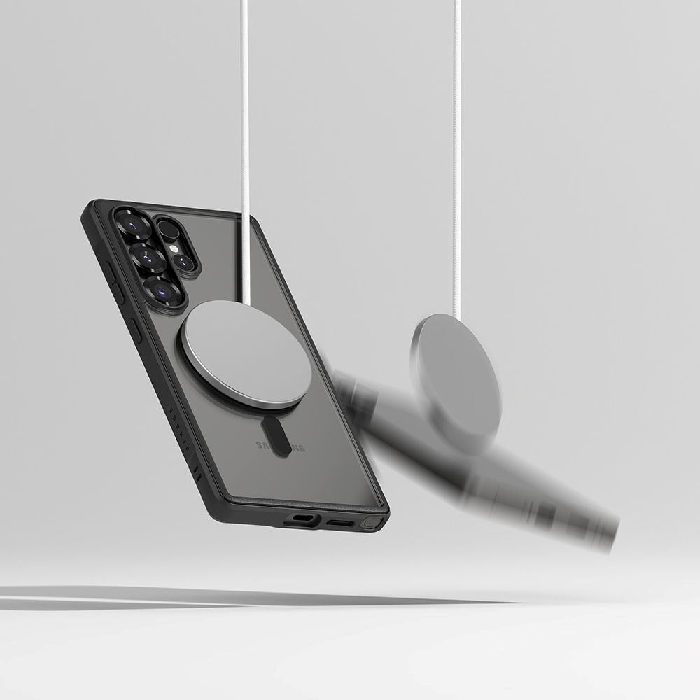 Samsung Galaxy S25 Ultra Ringke Fusion Bold Case - MagSafe Compatible - Transparent / Black