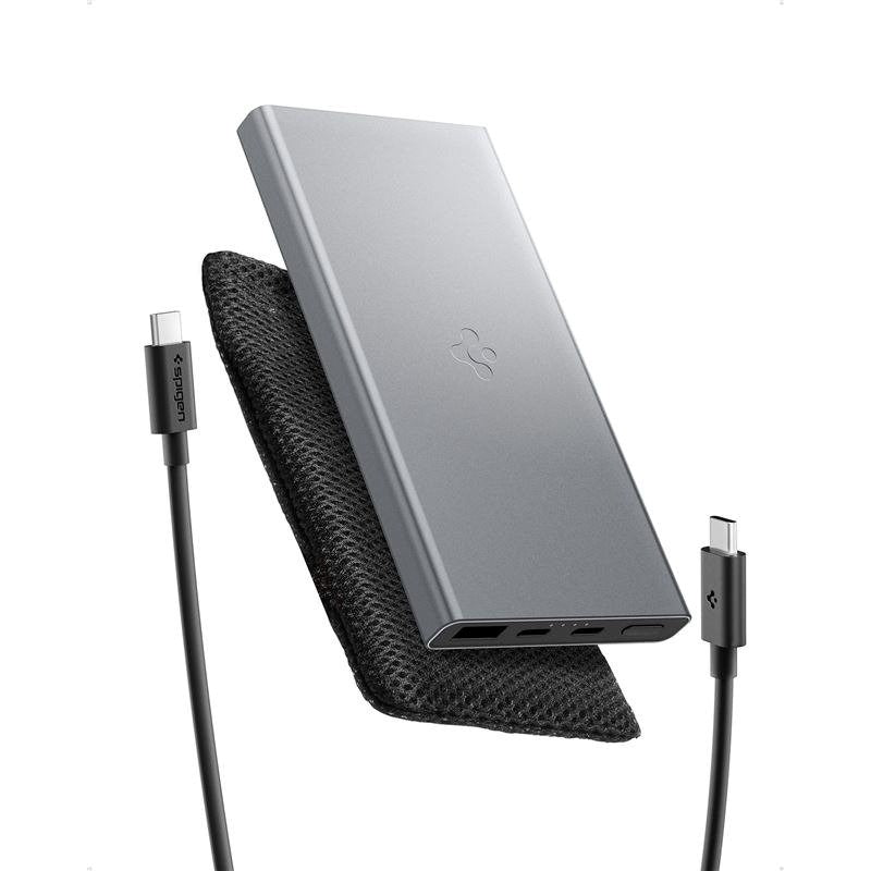 Spigen Essential 10,000mAh Powerbank with 2 x USB-C - 1 x USB-A - 22,5W - Grey