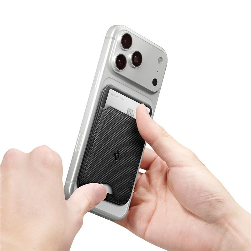 Spigen Slim Fold Card Holder for 1 Cards with Stand Function - MagSafe Compatible - Black