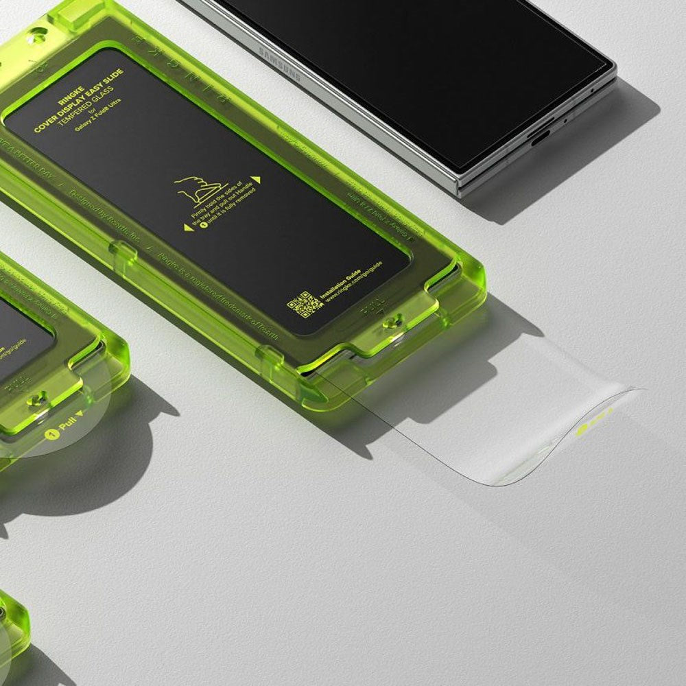 Samsung Galaxy Z Fold8 Ultra Ringke Cover Display Easy Slide Protective Glass with Installation Frame - 2 pcs - Transparent