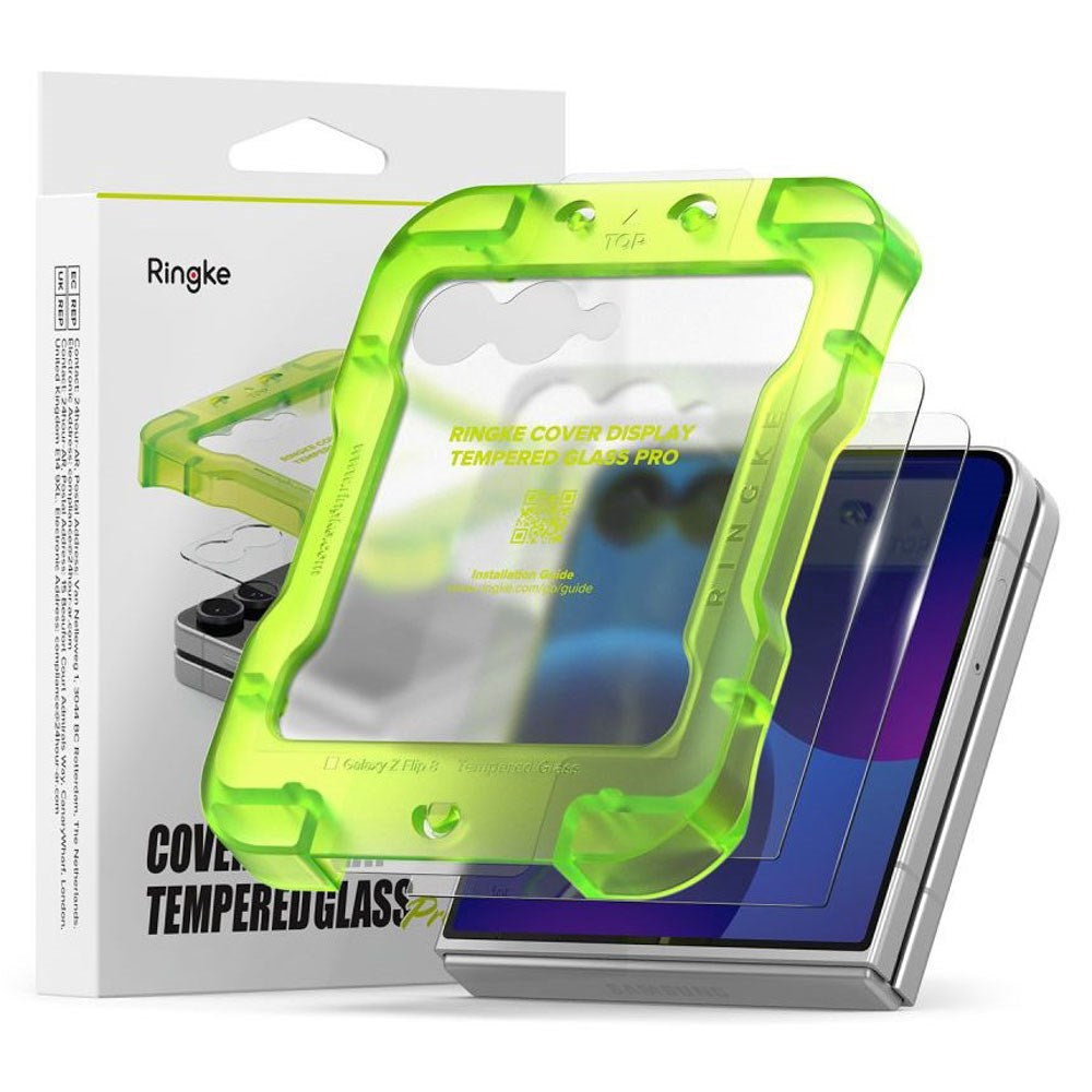 Samsung Galaxy Z Flip8 Ringke Cover Display Easy Slide Protective Glass with Installation Frame - 2 pcs - Transparent