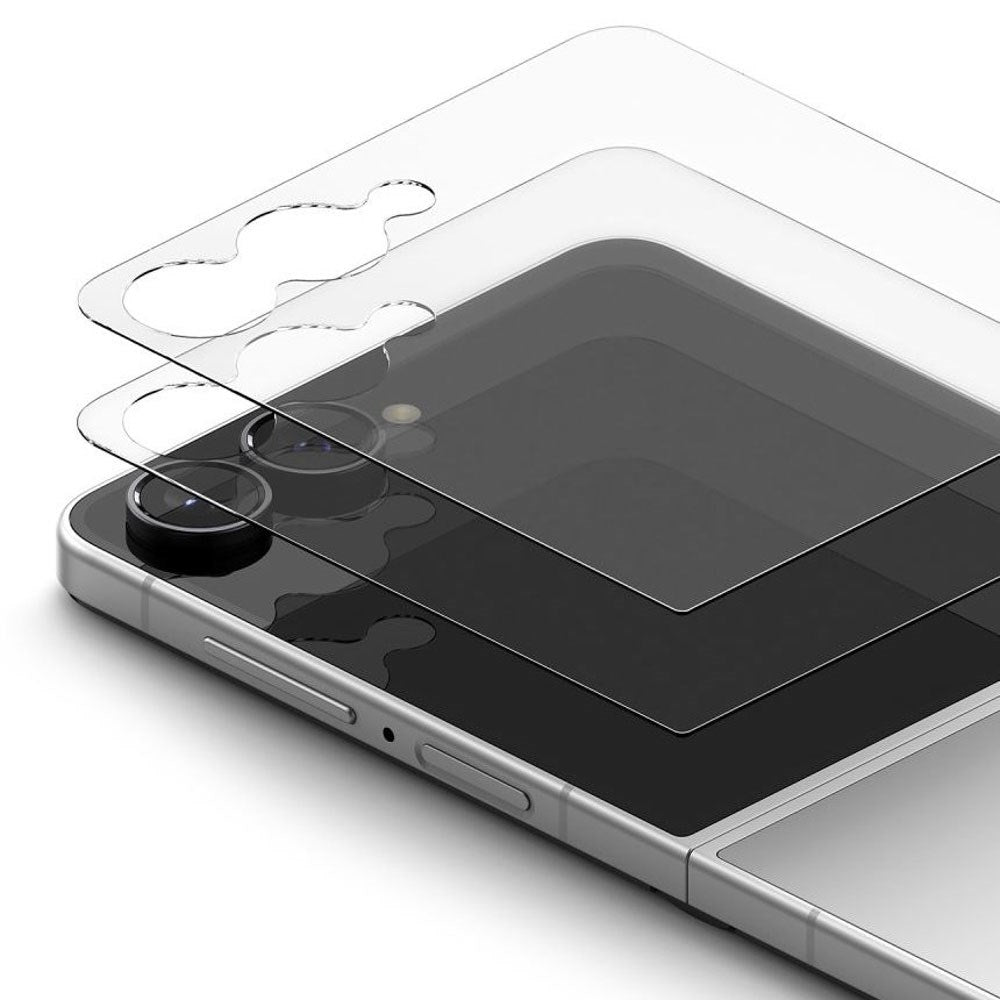 Samsung Galaxy Z Flip8 Ringke Cover Display Easy Slide Protective Glass with Installation Frame - 2 pcs - Transparent
