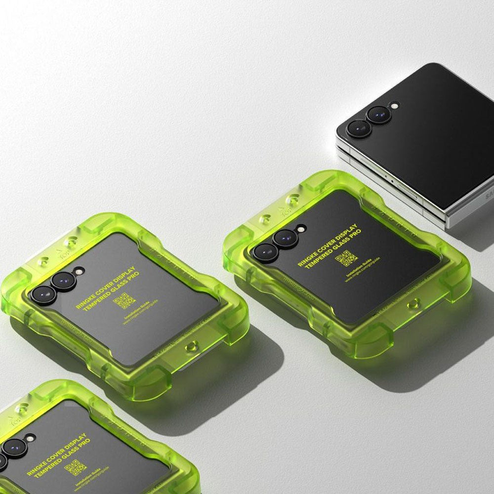 Samsung Galaxy Z Flip8 Ringke Cover Display Easy Slide Protective Glass with Installation Frame - 2 pcs - Transparent