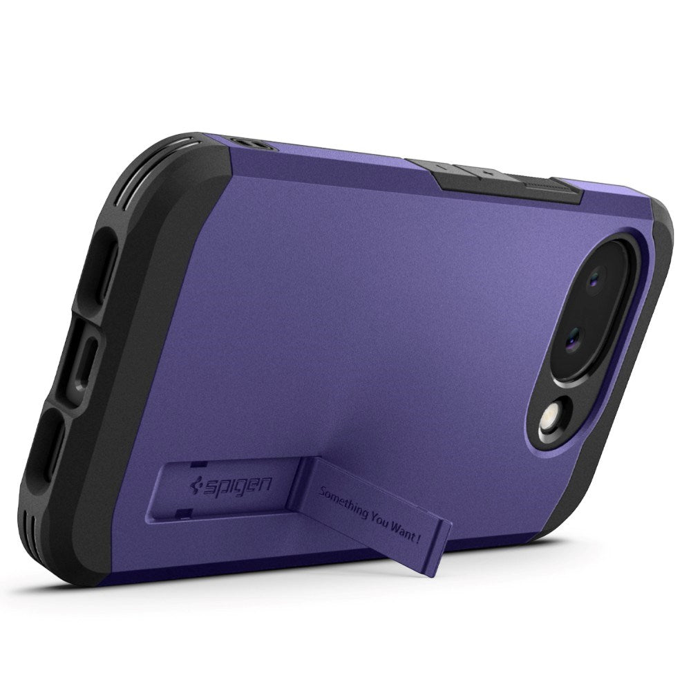 Google Pixel 10a Spigen Tough Armor Hybrid Case with Kickstand - MagSafe Compatible - Purple