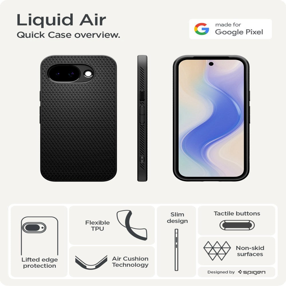 Google Pixel 10a Spigen Liquid Air Case - Black