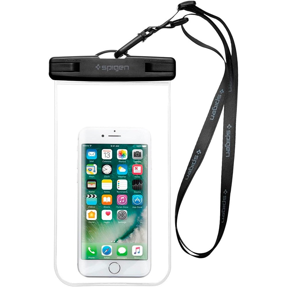 Spigen Universal AquaShield Waterproof Case - Transparent / Black