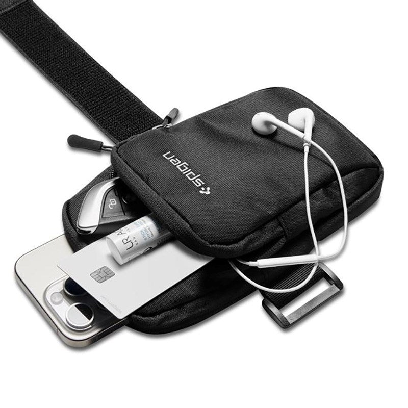 Spigen Water Resistant Dynamic Shield Running Armband (Max. Mobile: 195 x 113mm) - Black