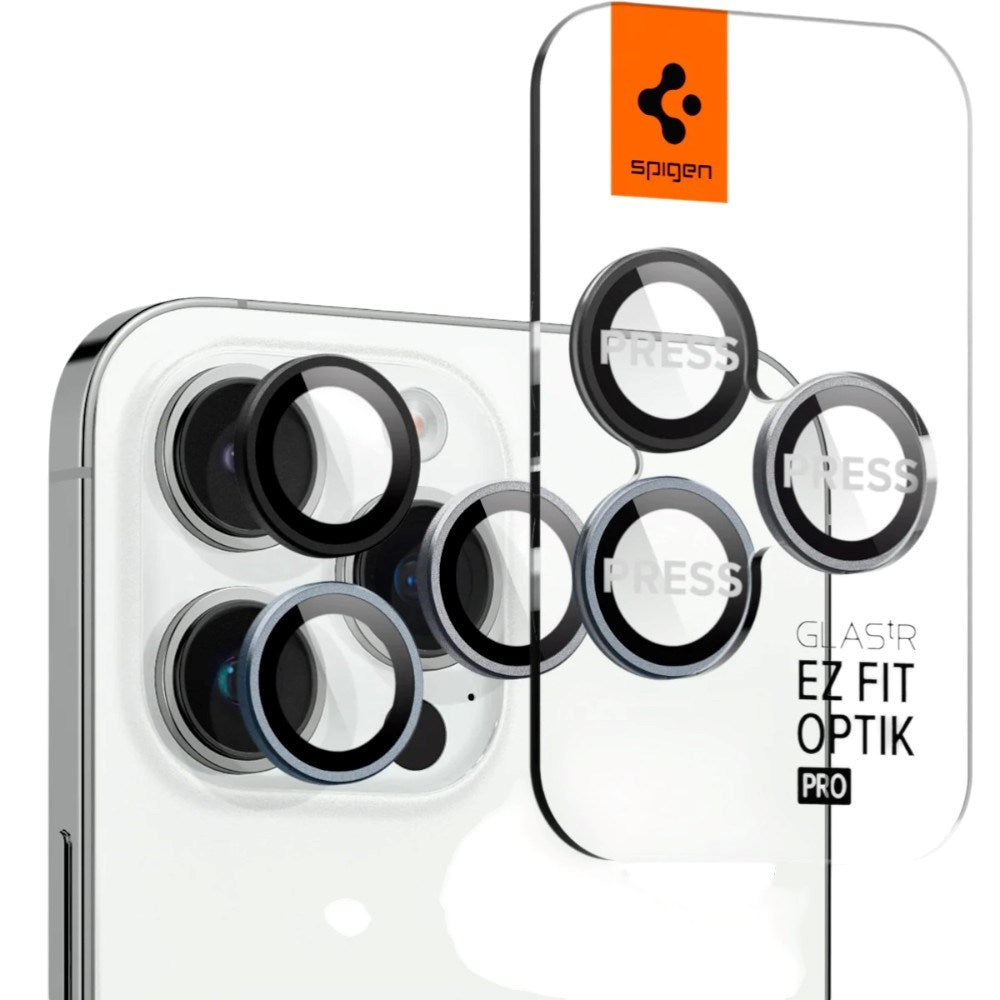 iPhone 17 Pro / 17 Pro Max / 16 Pro / 16 Pro Max / 15 Pro / 15 Pro Max / 14 Pro / 14 Pro Max Spigen Glass tR EZ Fit Optik Pro Camera Lens Protector Glass - 2 pcs - Transparent