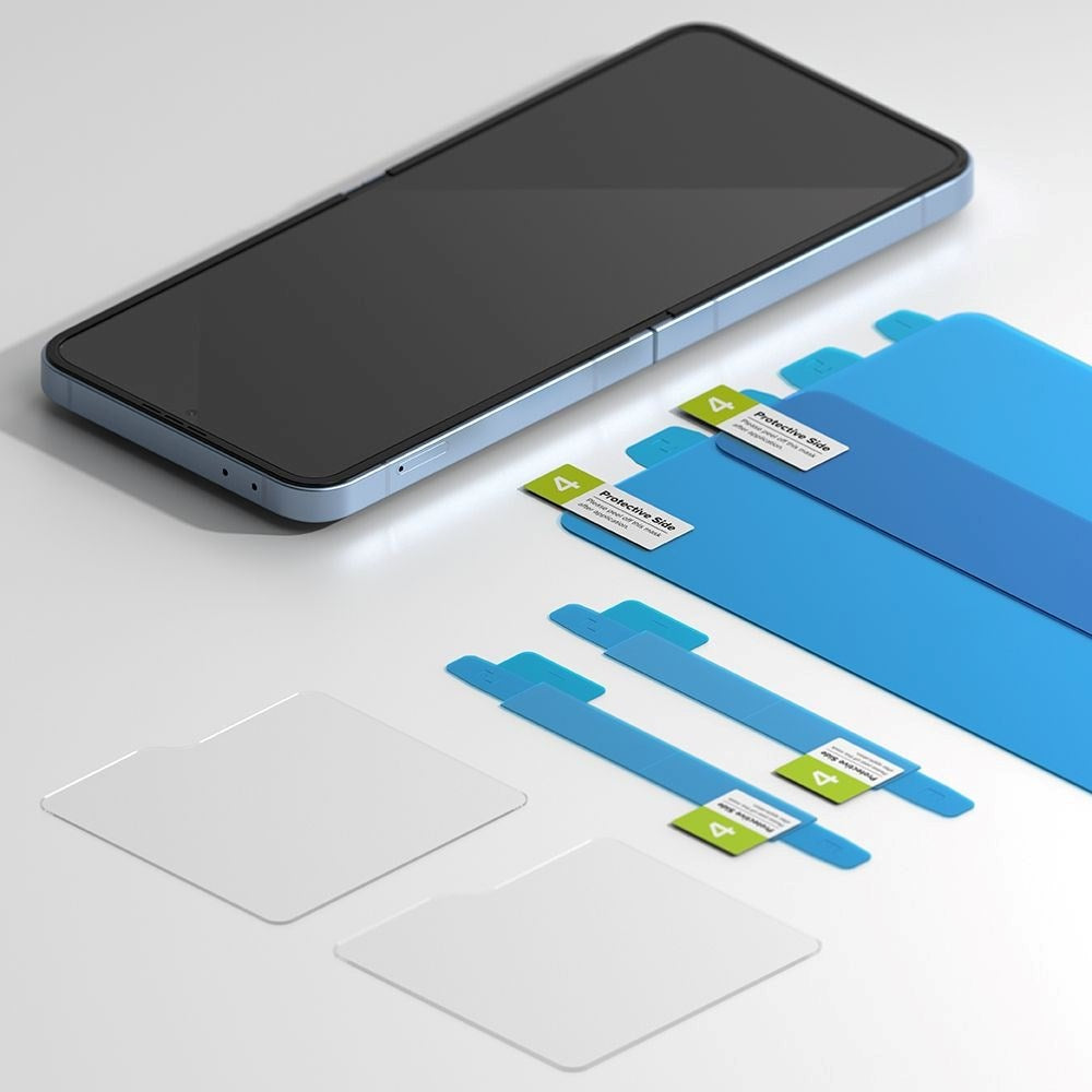 Samsung Galaxy Z Flip7 FE / Flip6 Ringke 3-in-1 Tempered Glass Screen Protector - 2 Pack - Transparent
