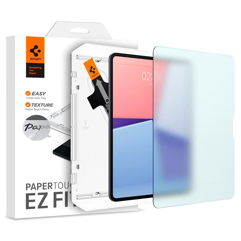 iPad Pro 13" (2025 / 2024) Spigen Paper Touch EZ Fit Glas.tR Screen Protection - Case Friendly - Transparent
