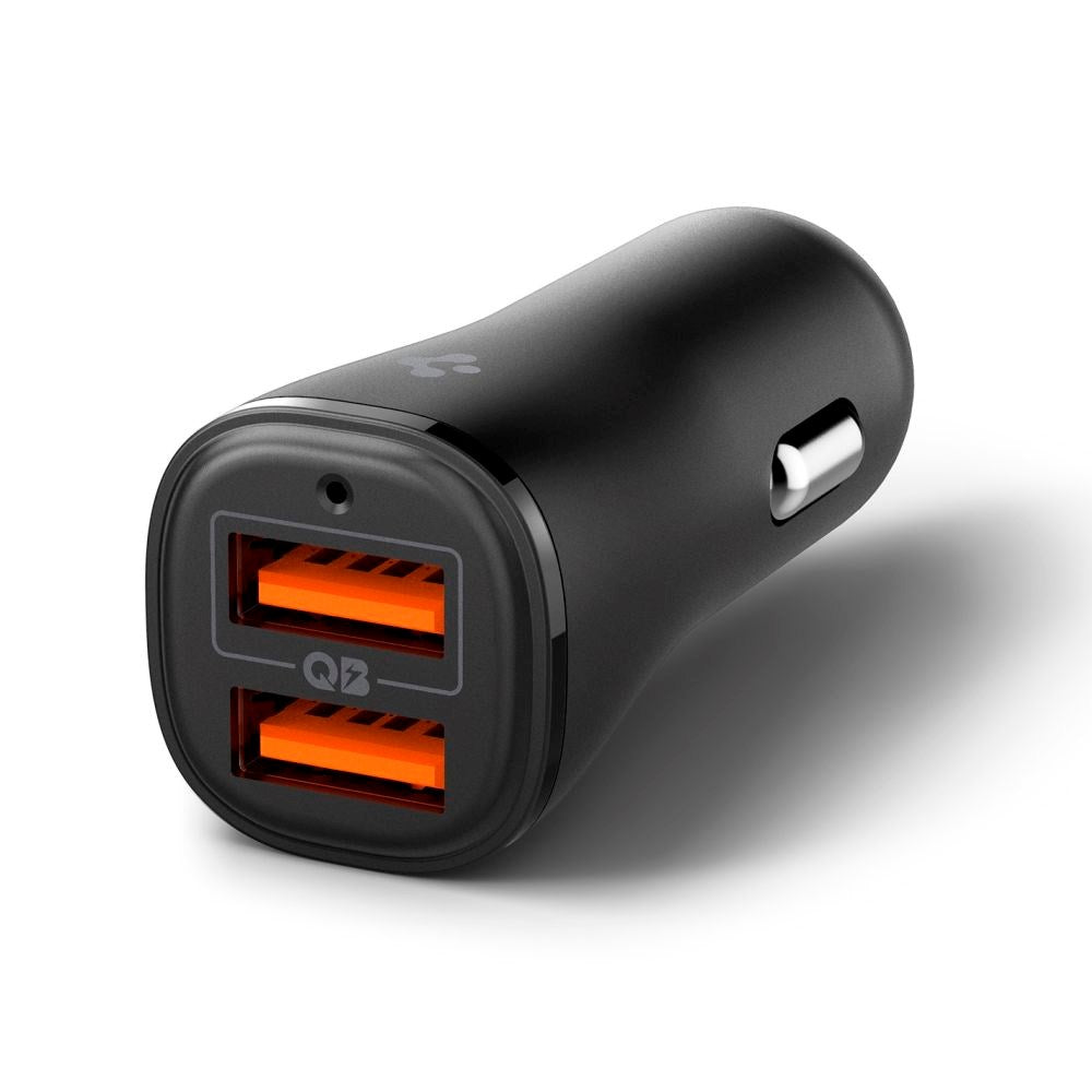 Spigen 30W Car Charger with 2x USB-A - Black