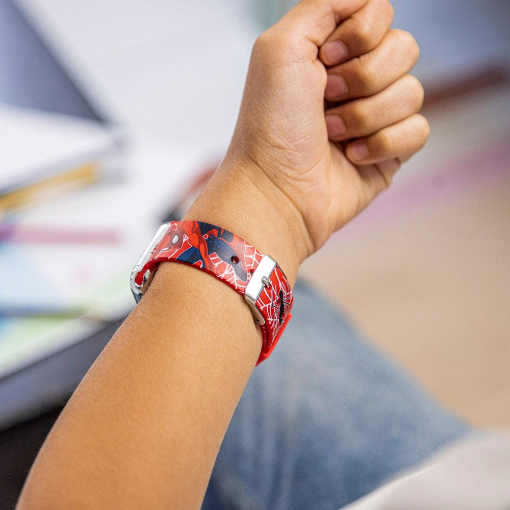 Accutime LED Watch for Kids with Adjustable Strap - Spiderman