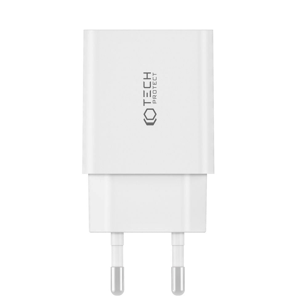 Tech-Protect 35W Wall Charger w. 2 x USB-C - White