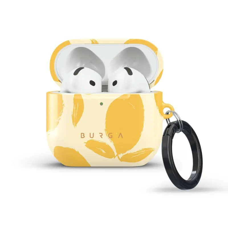 Apple AirPods (4th Gen) Burga Case with Carabiner - Lemon Tart