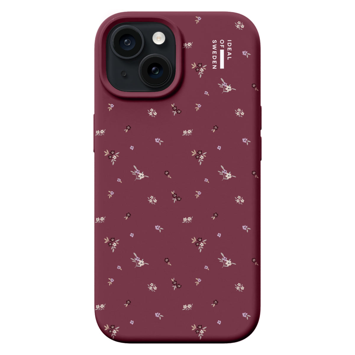 iDeal Of Sweden iPhone 17e / 16e / 15 / 14 / 13 Silicone Case - MagSafe Compatible - Fine Wine Bloom