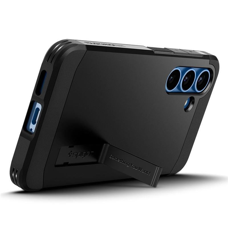 Samsung Galaxy S25 Spigen Tough Armor Hybrid Case with Kickstand - MagSafe Compatible - Black