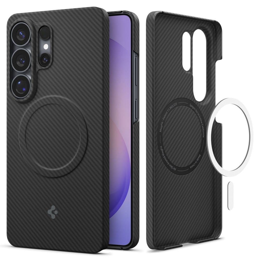 Samsung Galaxy S26 Ultra Spigen Air Skin Aramid Cover - MagSafe Compatible - Black