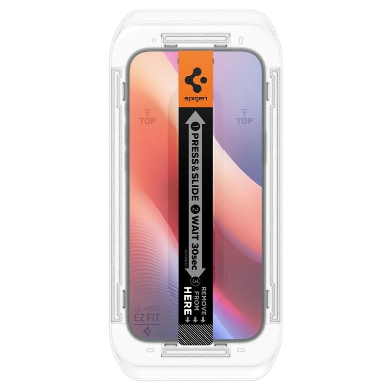 iPhone 17 Pro Max / 16 Pro Max Spigen EZ Fit Glas.tR Screen Protection 2. Pcs - Privacy Filter - Case Friendly - Transparent