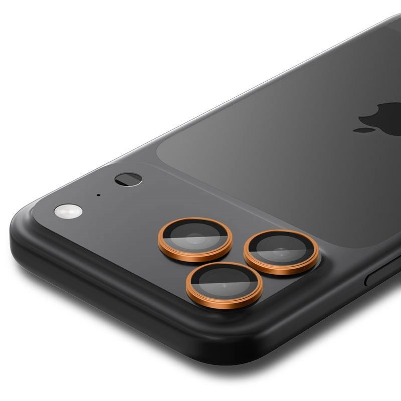 iPhone 17 Pro / 17 Pro Max / 16 Pro / 16 Pro Max / 15 Pro / 15 Pro Max / 14 Pro / 14 Pro Max Spigen Glass tR EZ Fit Optik Pro Camera Lens Protection Glass - 2 pcs - Orange