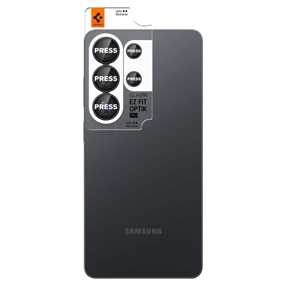Samsung Galaxy S26 Ultra Spigen Glass tR EZ Fit Optik Pro Camera Lens Protector Glass - 2 pcs - Black
