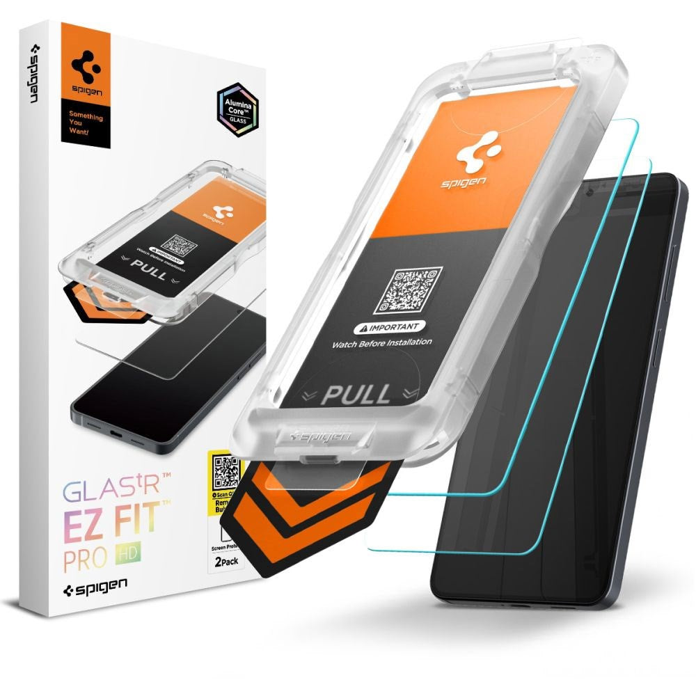 Samsung Galaxy S26+ (Plus) Spigen Glass tR EZ Fit Pro HD Screen Protection Glass - 2 pcs - Transparent
