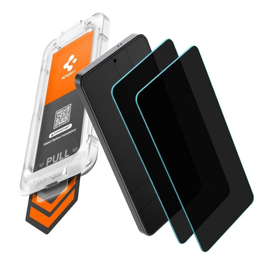 Samsung Galaxy S26 Spigen Glass tR EZ Fit Pro HD Screen Protection Glass - Privacy Function - 2 pcs - Transparent