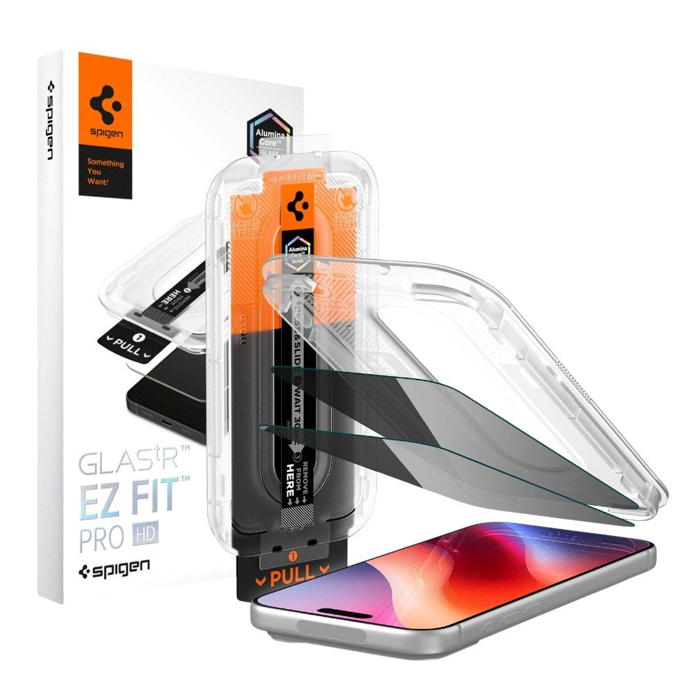iPhone 18 Pro Spigen Glass tR EZ Fit Pro HD Privacy Screen Protector - 2 pcs - Transparent