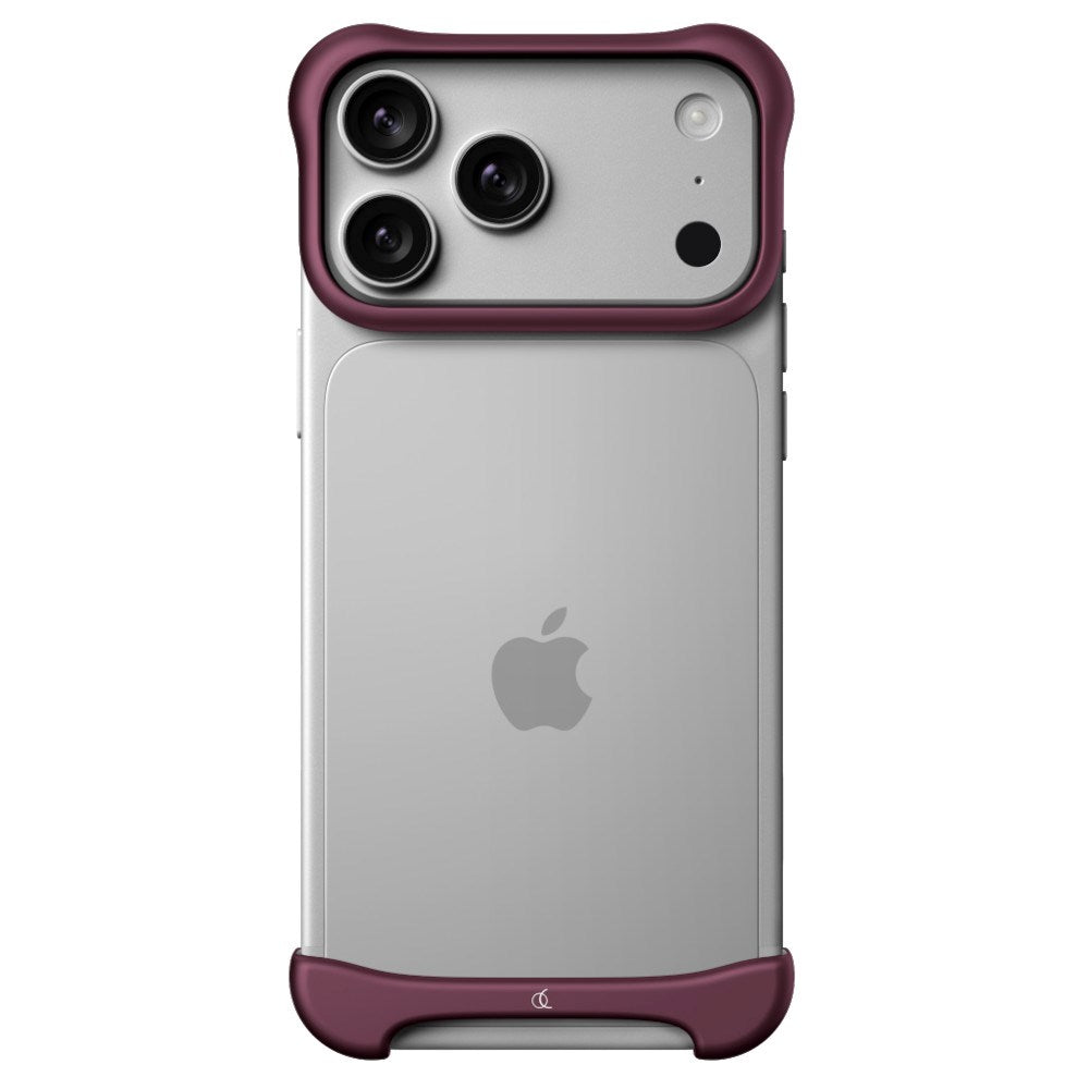 iPhone 18 Pro Max Arc Pulse Aluminum Bumper Case - Matte Dark Red