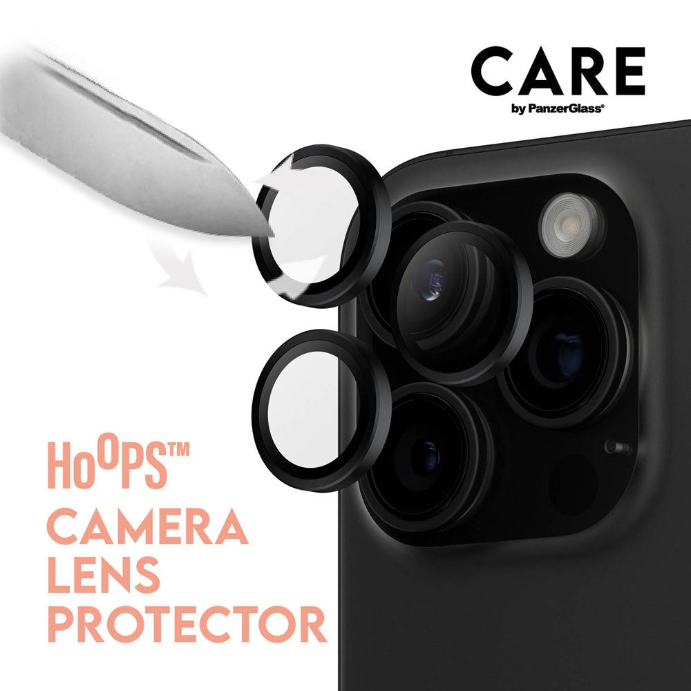 CARE By PanzerGlass iPhone 16 Pro 3-i-1 FLAGSHIP MagSafe Bundle - Privacy Screen Protector (UWF) / Case / Camera Protection - Transparent / Black