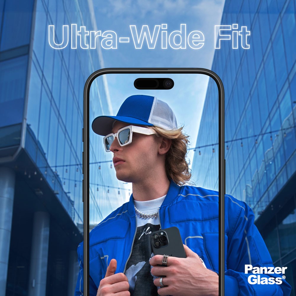 iPhone 16 Pro Max PanzerGlass 2-i-1 Bundle w. EasyAligner - Screen Protector (UWF) / Camera Protection - Transparent / Black